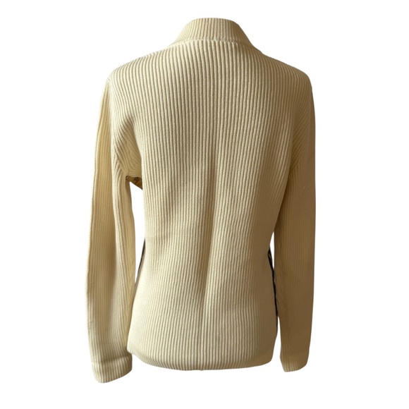 J MCLAUGHLIN ANDI QUILTED EQUESTRIAN IVORY KNIT FRONT ZIP PUFFER JACKET S - Picture 5 of 12